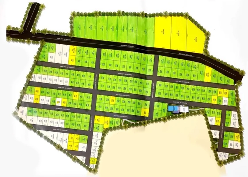 Master Plan of Real Rainbow Garden in Kandukur, Hyderabad - Image 316863