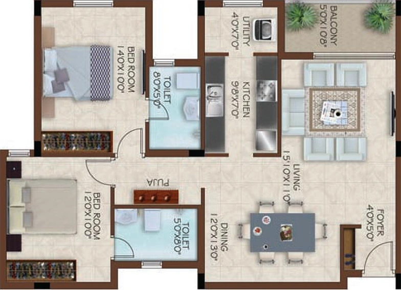 2 BHK Flat in Casagrand Aristo in Alandur, Chennai - Image 850478