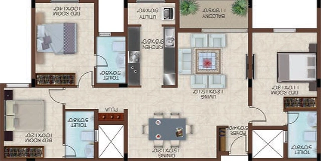 3 BHK Flat in Casagrand Aristo in Alandur, Chennai - Image 850484