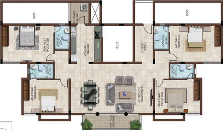 4 BHK Flat in Casagrand Aristo in Alandur, Chennai - Image 850486