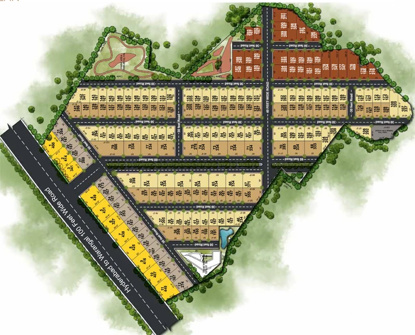 Master Plan of Yugandhar Signature Parks in Bibinagar, Hyderabad - Image 316873