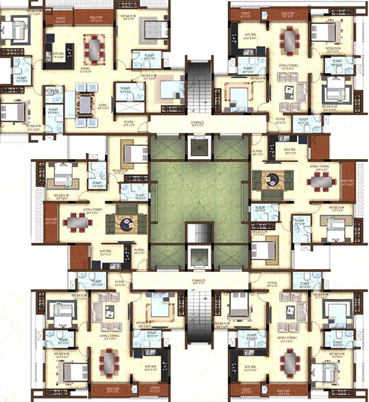 Floor Plan of Casagrand Cedars in Ayanambakkam, Chennai - Image 264573