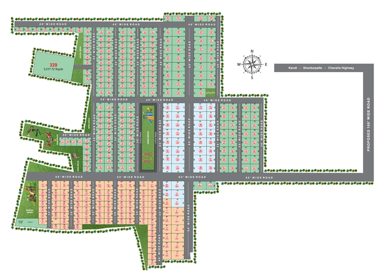 Master Plan of Vivanta Green Meadows in Shankarpally, Hyderabad - Image 309064