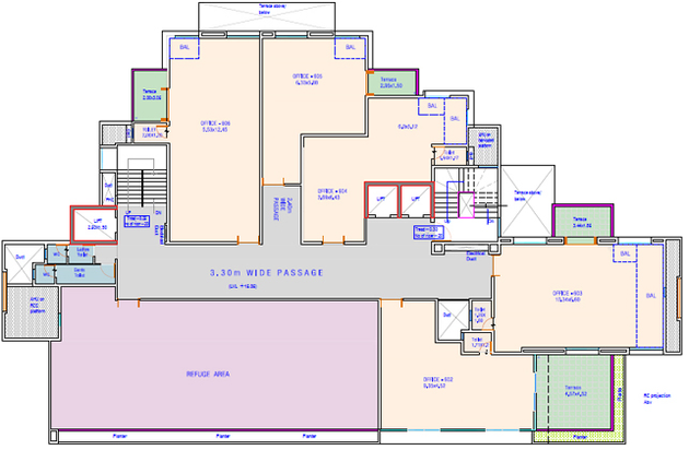 Floor Plan of Cosmos The Melange in Bhosari, Pune - Image 281965