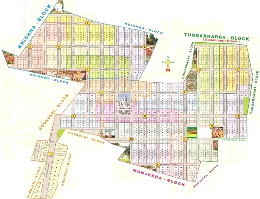 Master Plan of Divyasri Yada Rushi Township in Yadagirigutta, Hyderabad - Image 321148