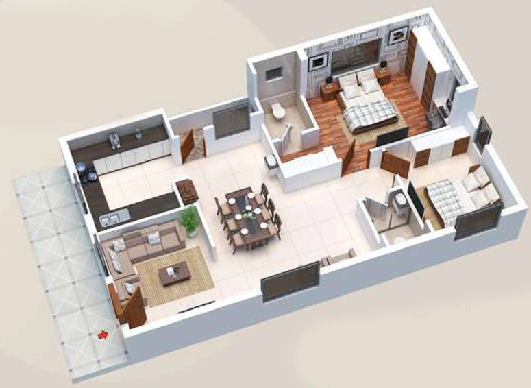 2 BHK Flat in Sri Bhuvi Urvi in Manneguda, Hyderabad - Image 852694
