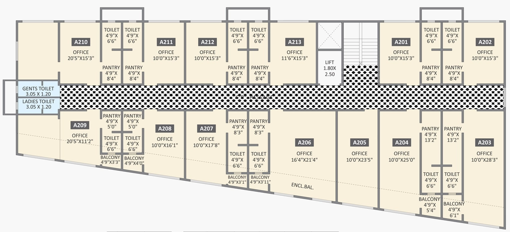Floor Plan of Commercial Sapphire Vrinda in Alandi, Pune - Image 350669