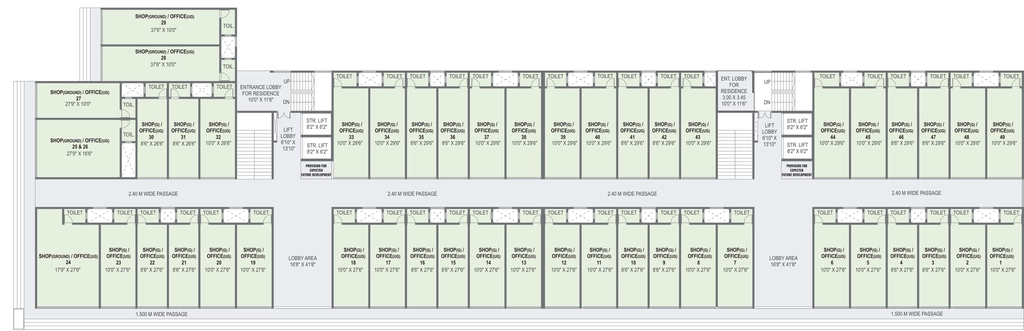 Floor Plan of Commercial Vishnu Greens in Phursungi, Pune - Image 351086