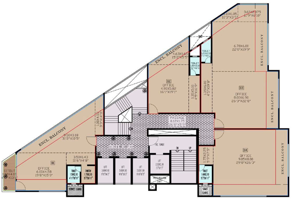 Floor Plan of Anand Epitome in Kothrud, Pune - Image 350529