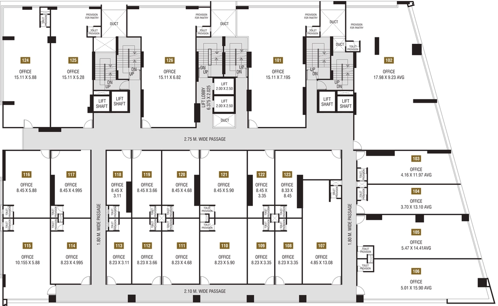 Floor Plan of Power Heights in Koregaon Park, Pune - Image 350627