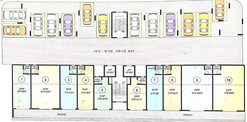 Floor Plan of Commercial Yash Sherlyn Avenue in Pisoli, Pune - Image 351113