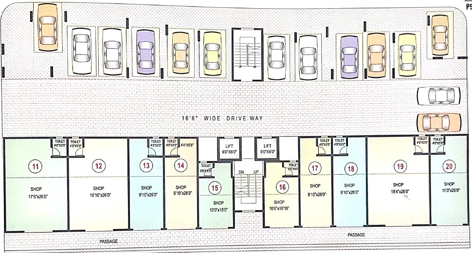Floor Plan of Commercial Yash Sherlyn Avenue in Pisoli, Pune - Image 351112