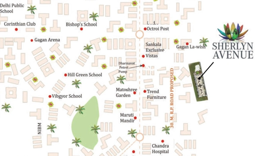 Location of Commercial Yash Sherlyn Avenue in Pisoli, Pune - Image 351111