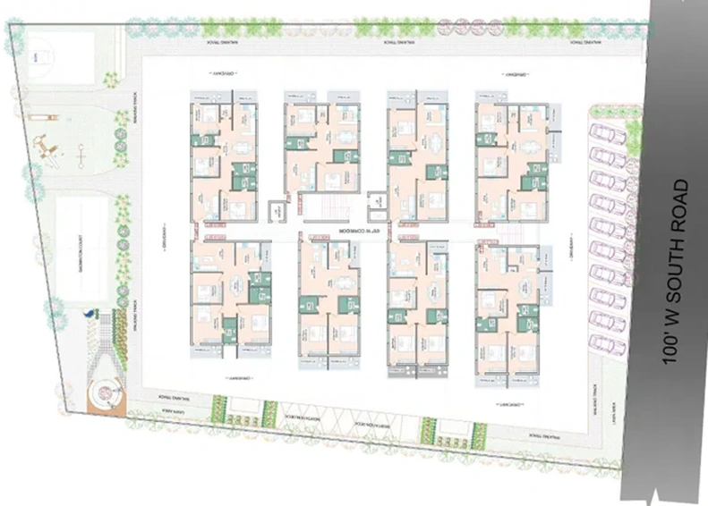 Master Plan of Kaakatiya Diamond Heights in Velimela, Hyderabad - Image 272541