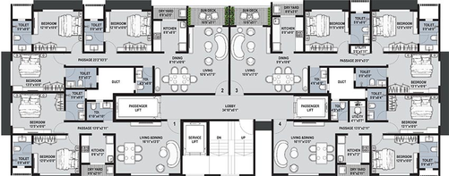 Floor Plan of AOS Genesis in Khar West, Mumbai - Image 264791