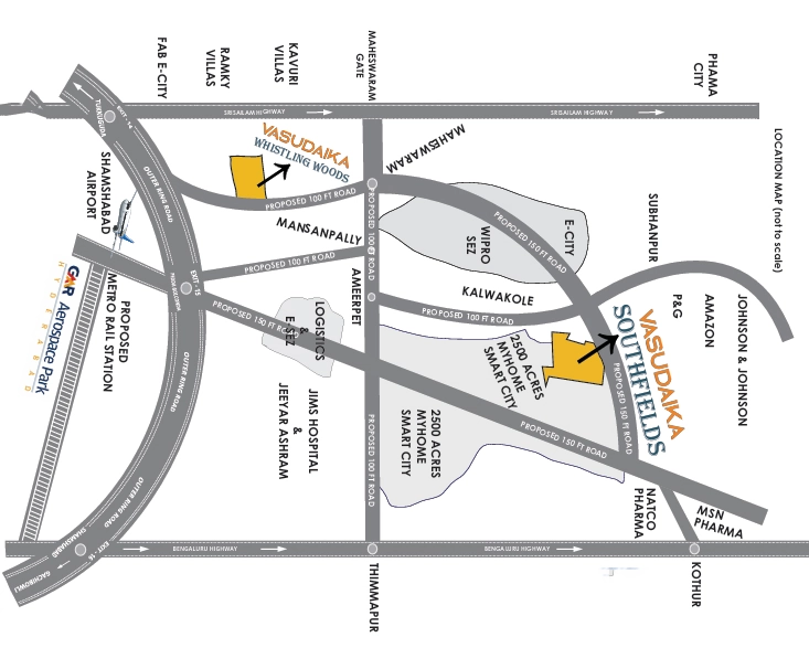 Location of Vasudaika Whistling Woods in Mankhal, Hyderabad - Image 333365