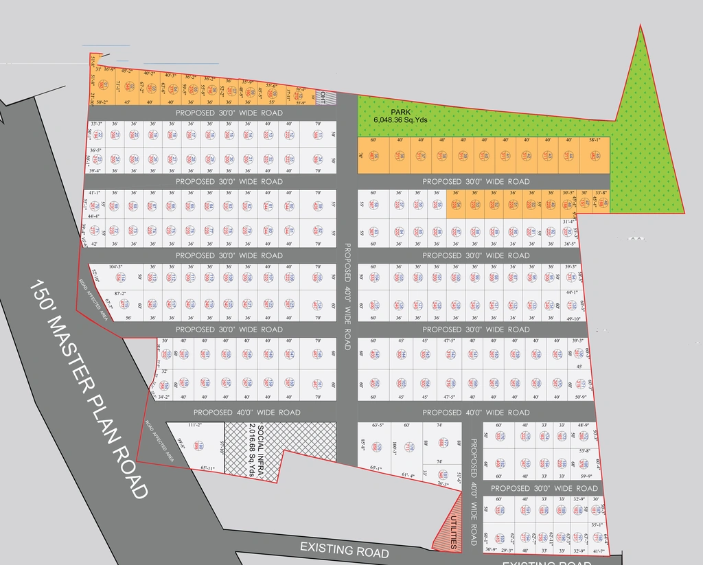 Master Plan of Vasudaika Southfields in Maheshwaram, Hyderabad - Image 333360