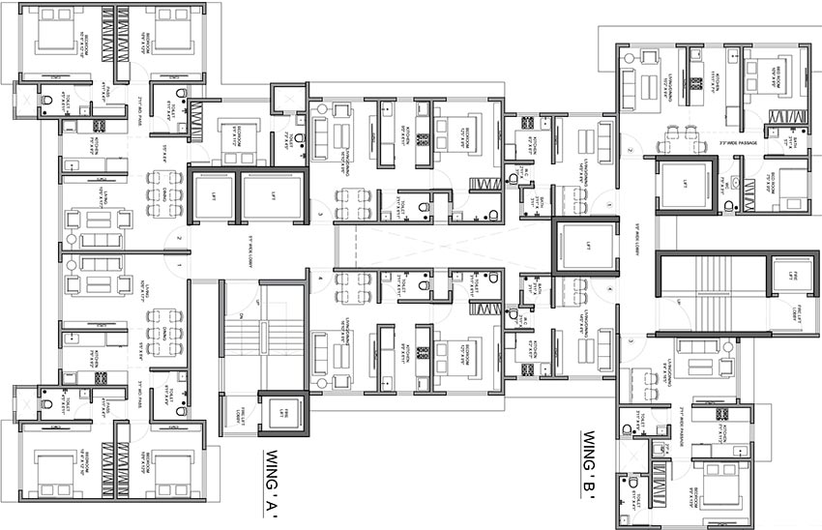 Floor Plan of Raj Imperia in Malad West, Mumbai - Image 264847