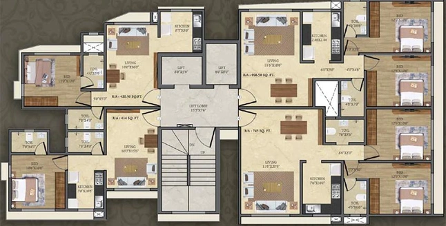 Floor Plan of Sun Sumit Yashodhan in Andheri East, Mumbai - Image 264878