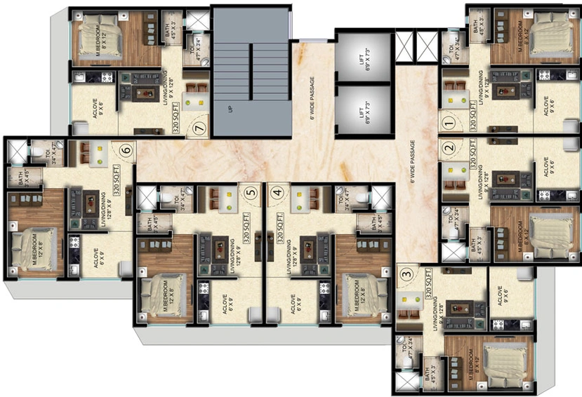 Floor Plan of Rajhans Splendid in Dahisar East, Mumbai - Image 35295