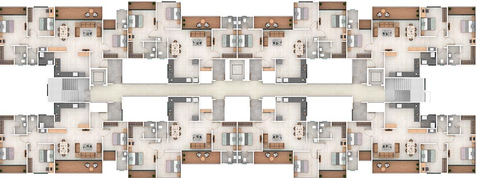 Floor Plan of Santiago Skyworld in Bhosari, Pune - Image 265033