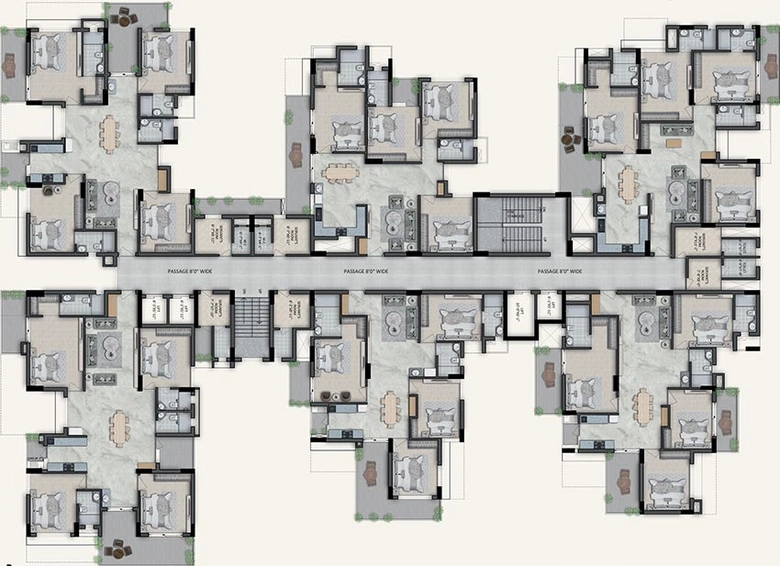 Floor Plan of Oceanik Majestik in Morabadi, Ranchi - Image 265072