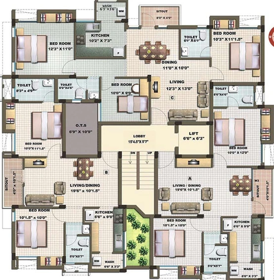 Floor Plan of Casagrand Madhuban in Madipakkam, Chennai - Image 265150