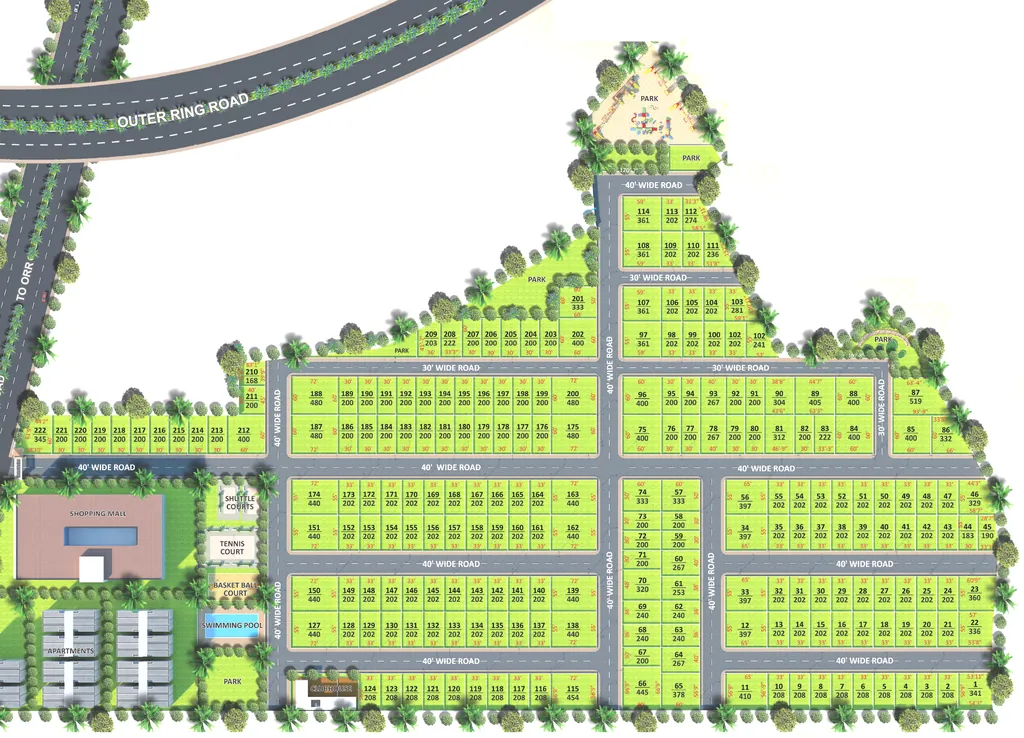 Master Plan of Subhagruha Sukrithi Avanthi in Nandigama, Hyderabad - Image 336963