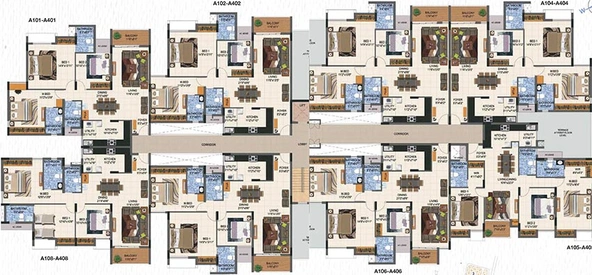Floor Plan of Casagrand Supremus in Thalambur, Chennai - Image 265788