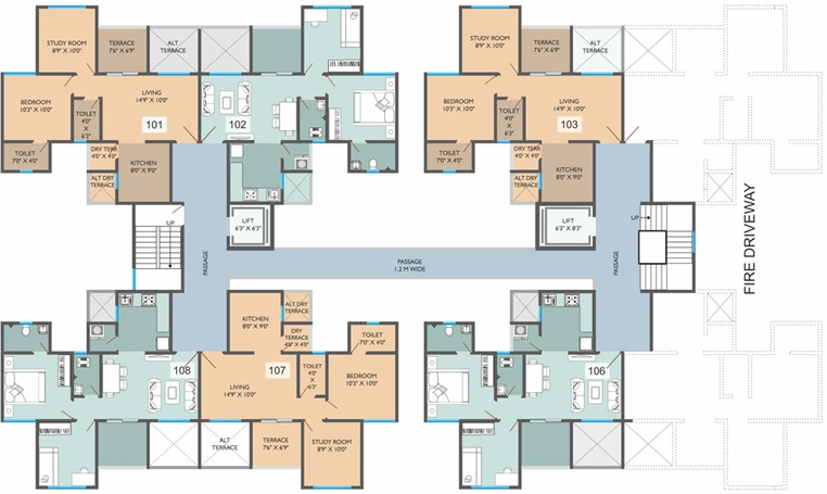 Floor Plan of Bhandari Swadesha in Moshi, Pune - Image 24741