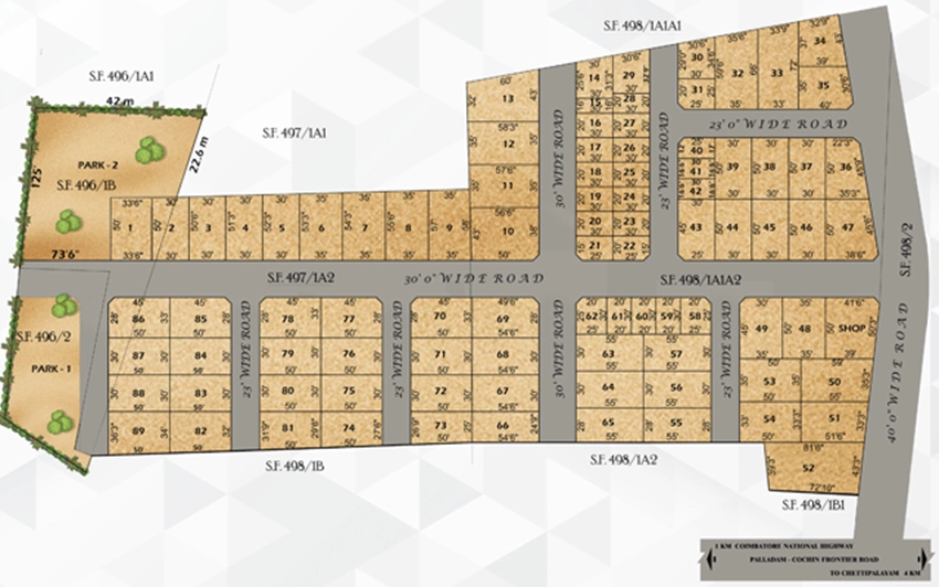 Master Plan of Land Bhuvana Emerald in Othakalmandapam, Coimbatore - Image 365686
