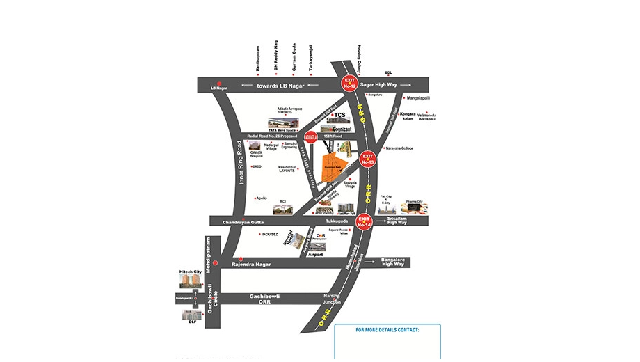 Location of Srika Premium Park in Adibatla, Hyderabad - Image 347754