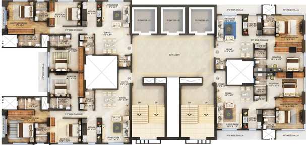 Floor Plan of Spenta Medius in Matunga West, Mumbai - Image 35342