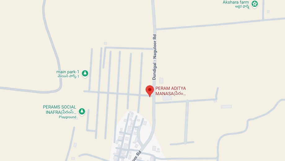Location of Perams Aditya Manasa in Dundigal, Hyderabad - Image 349349