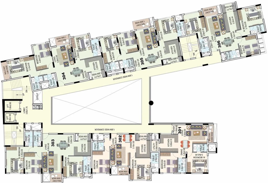Floor Plan of Anand Elite in Chicalim, Goa - Image 350515
