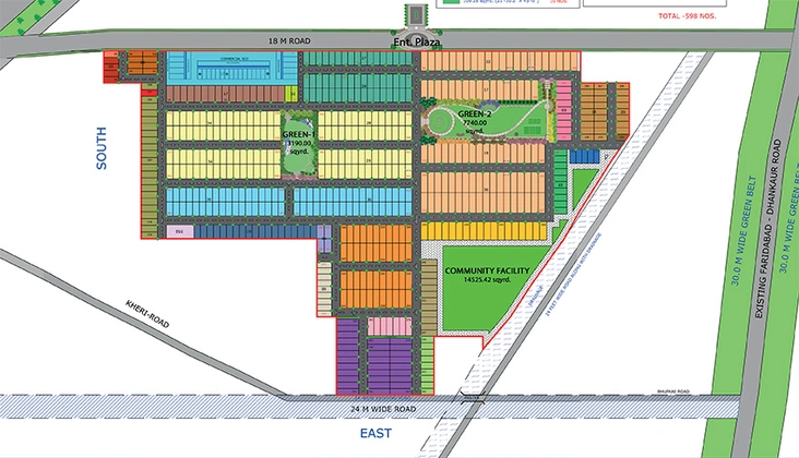 Master Plan of Amolik Aster Woods in Sector 98, Faridabad - Image 276669