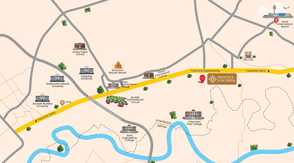 Location of ATS Province D Olympia in Yamuna Expressway, Greater Noida - Image 335204