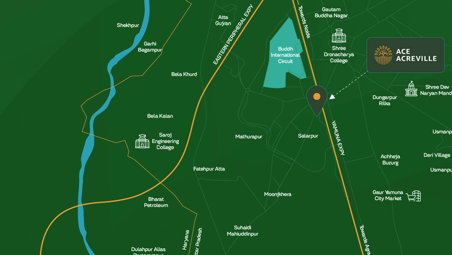 Location of Ace Acreville in Yamuna Expressway, Greater Noida - Image 315969