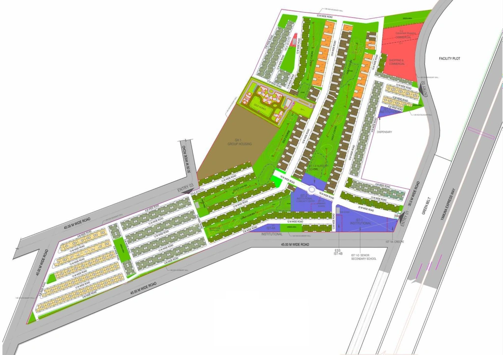 Master Plan of Greenbay Golf Village in Yamuna Expressway, Greater Noida - Image 361115