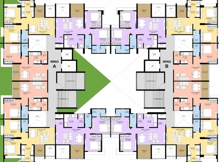 Floor Plan of Gagan Aviva in Wagholi, Pune - Image 24756