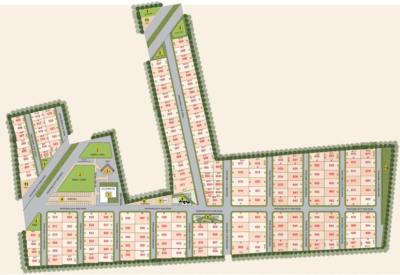 Master Plan of Oorjita Golden Leaf in Kompally, Hyderabad - Image 301850