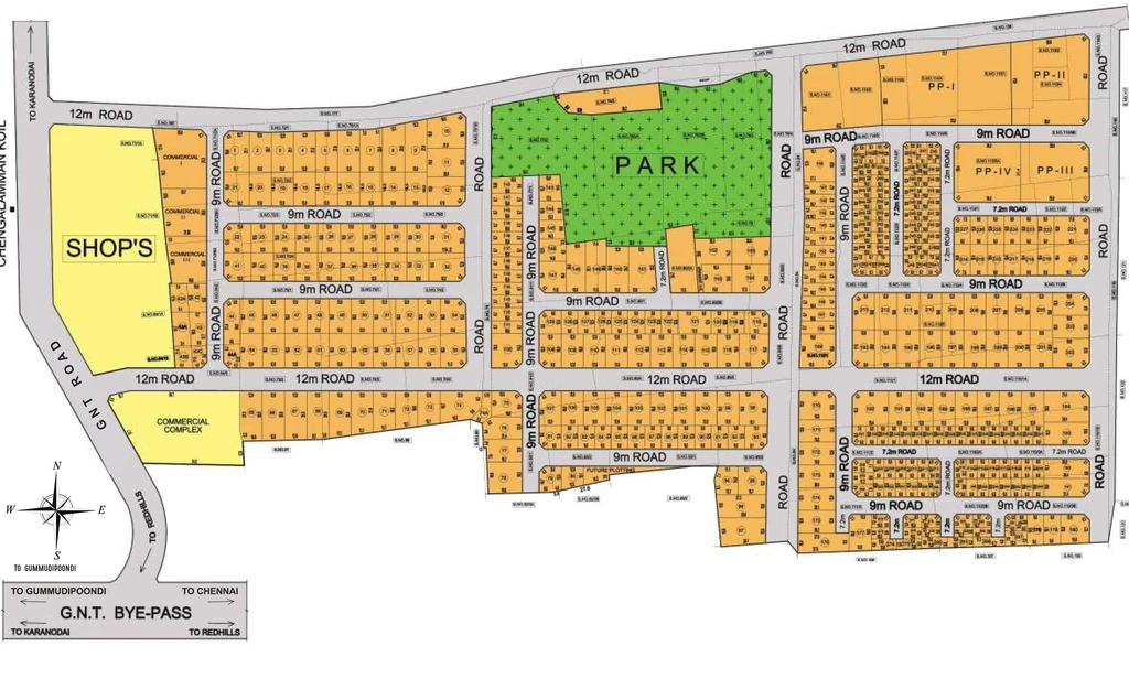 Master Plan of KVT Smart City in Red Hills, Chennai - Image 335990