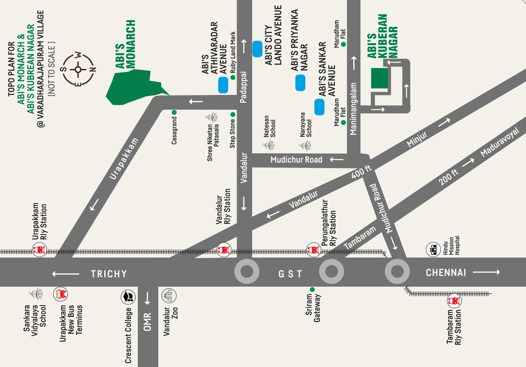 Location of ABI Monarch Phase 2 in Varadharajapuram, Chennai - Image 321081