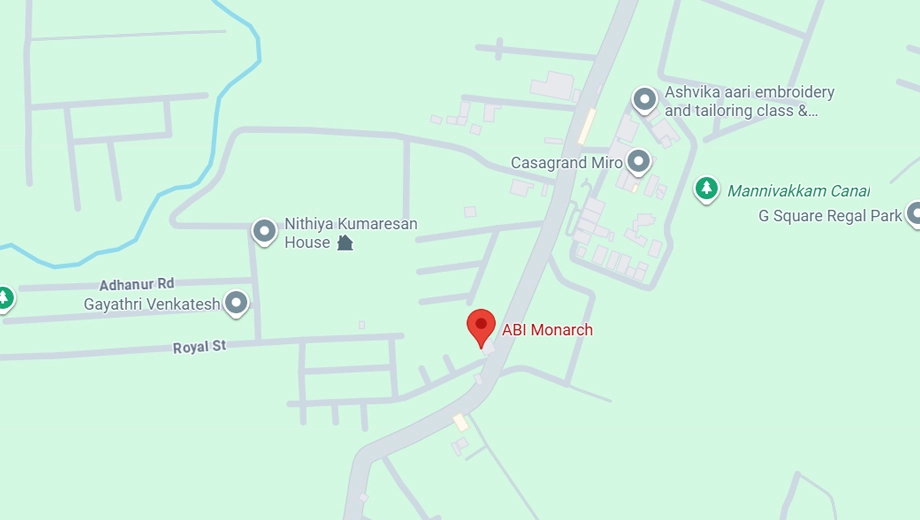 Location of ABIs Monarch in Varadharajapuram, Chennai - Image 321115