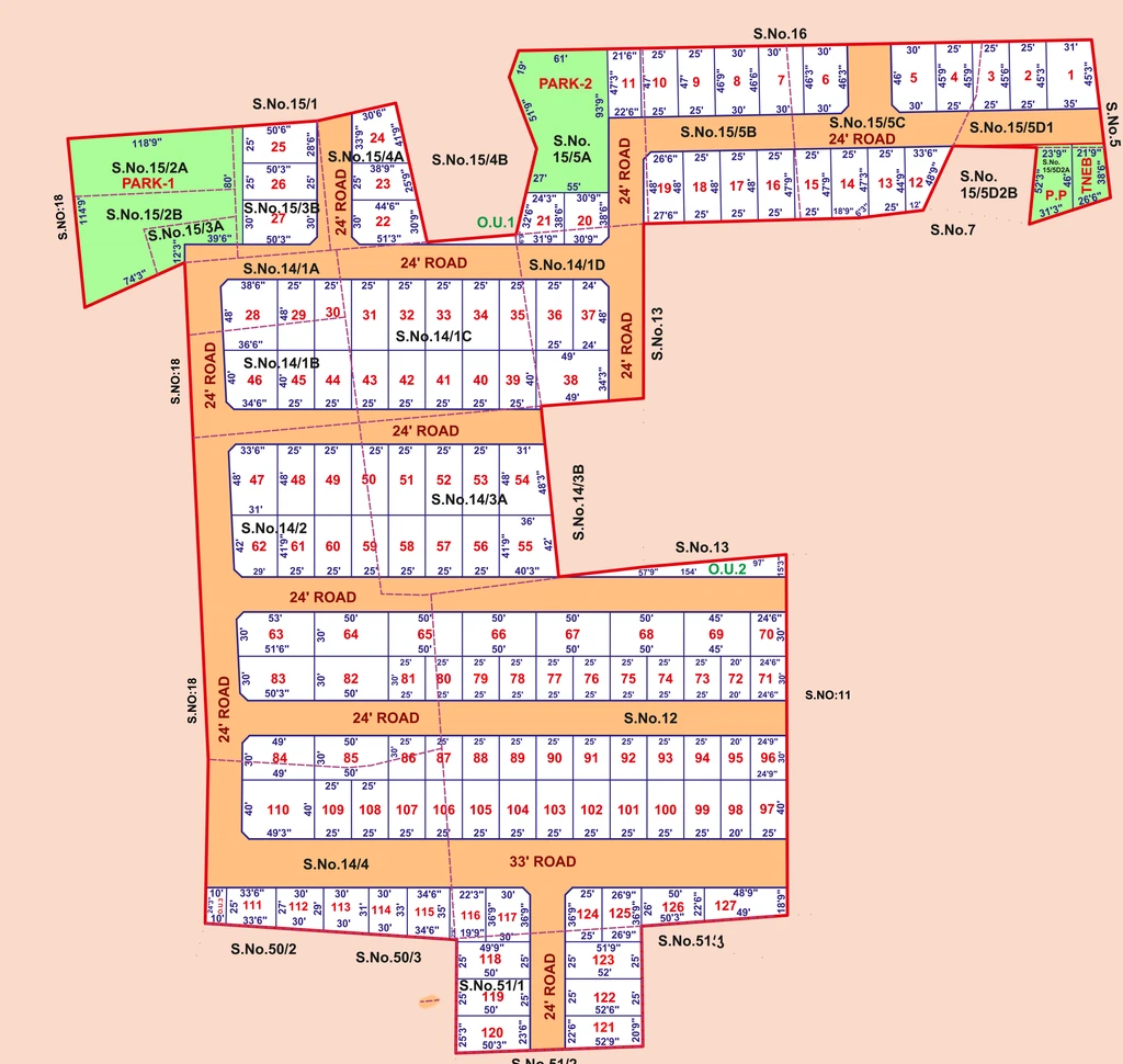 Master Plan of Galaxy Casa Palmera in Siruseri, Chennai - Image 359551