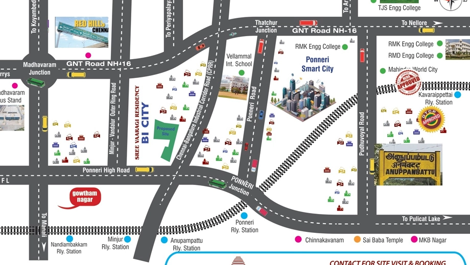 Location of Srie Sri Vaaragi Residency in Minjur, Chennai - Image 358628