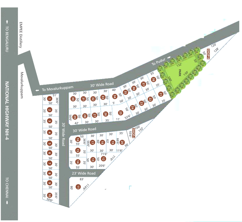 Master Plan of ABI Kings Land Extn in Poonamallee, Chennai - Image 359653