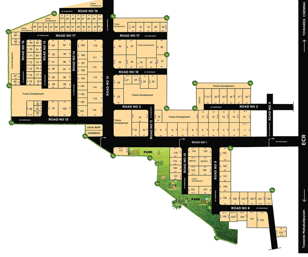 Master Plan of Adityaram Signature City Phase 2 in East Coast Road, Chennai - Image 327356