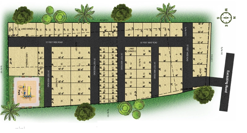 Master Plan of Landster Guru Raghavendra Nagar in Ponmar, Chennai - Image 323359