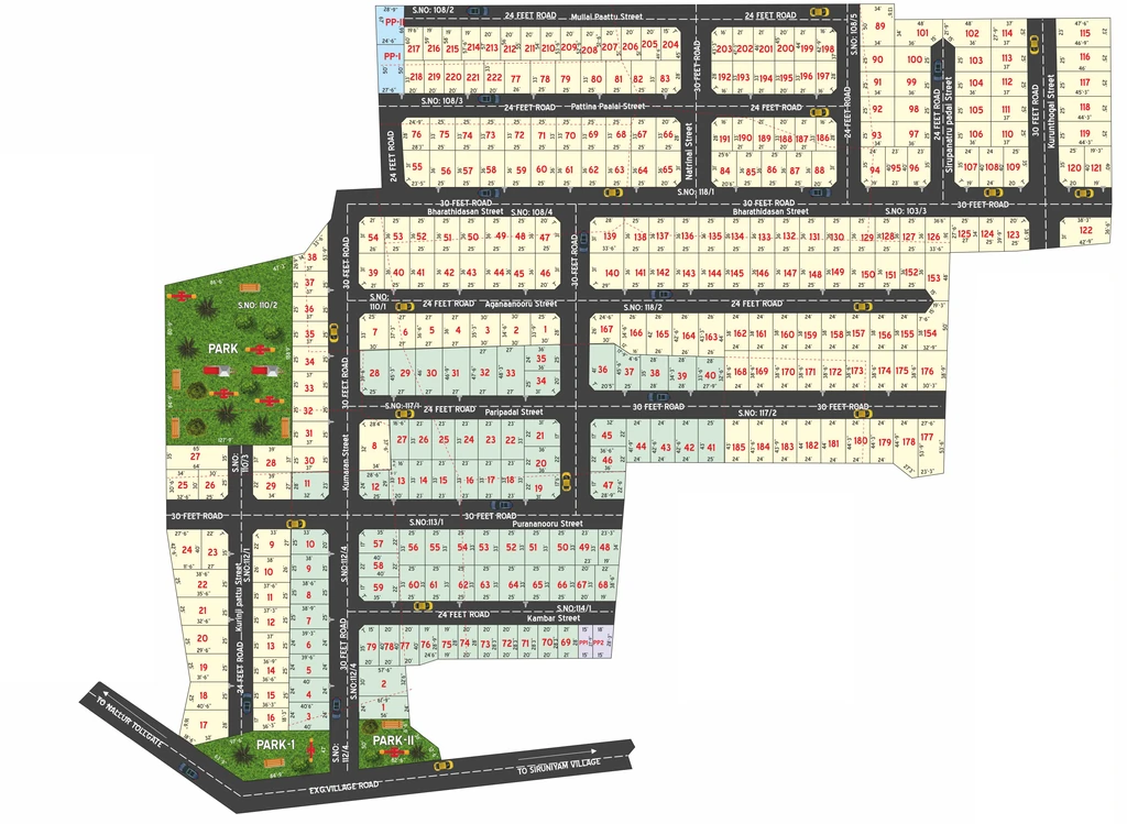 Master Plan of Elite Muthukumaran Nagar in Red Hills, Chennai - Image 327610
